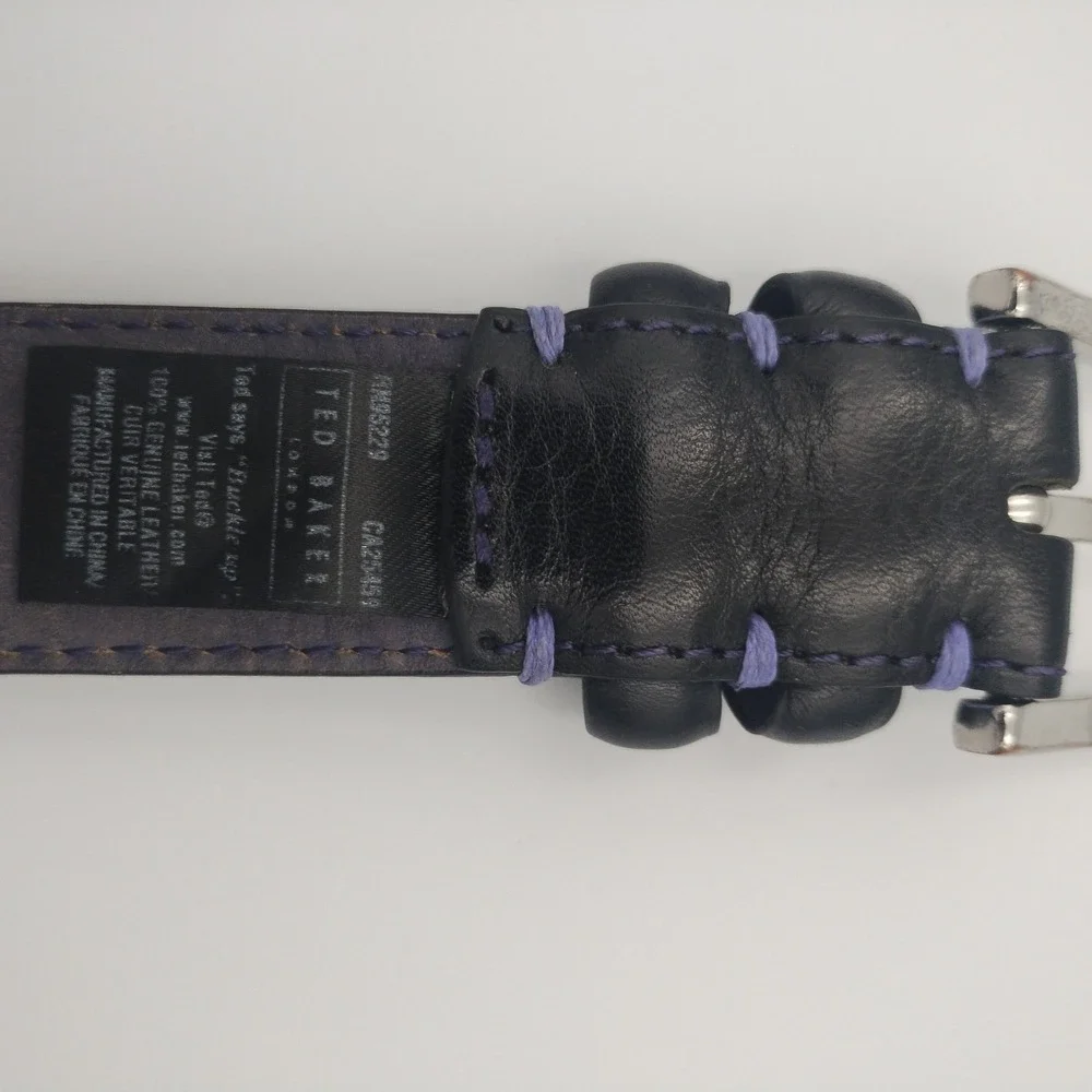 Ted Baker London Leather Belt Men's Size 34 Black 'Jollent' Dress Casual 1 1/4